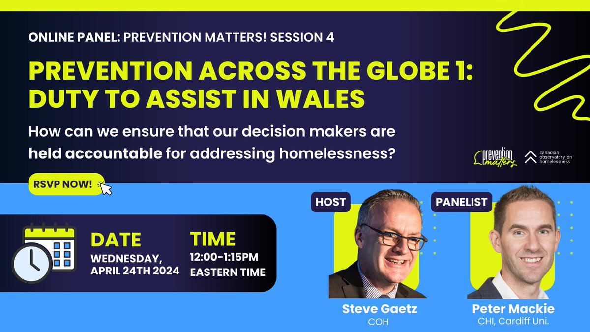 🔔 SAVE THE DATE! “Duty to Assist” is a form of legislation that holds local authorities, such as governments, accountable for their role in preventing #homelessness. ✅ JOIN US to learn how this strategy has been successfully been implemented in Wales: bit.ly/4cSNpsa