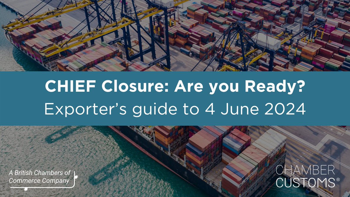 🚀 Transitioning from CHIEF to CDS on 4 June 2024? Our latest blog explains the switch and how it impacts UK exporters. Get ahead with ChamberCustoms' insights & training courses. Read now & prepare👉 ow.ly/LSPk50ReY3r #CDS #Exports #UKExports