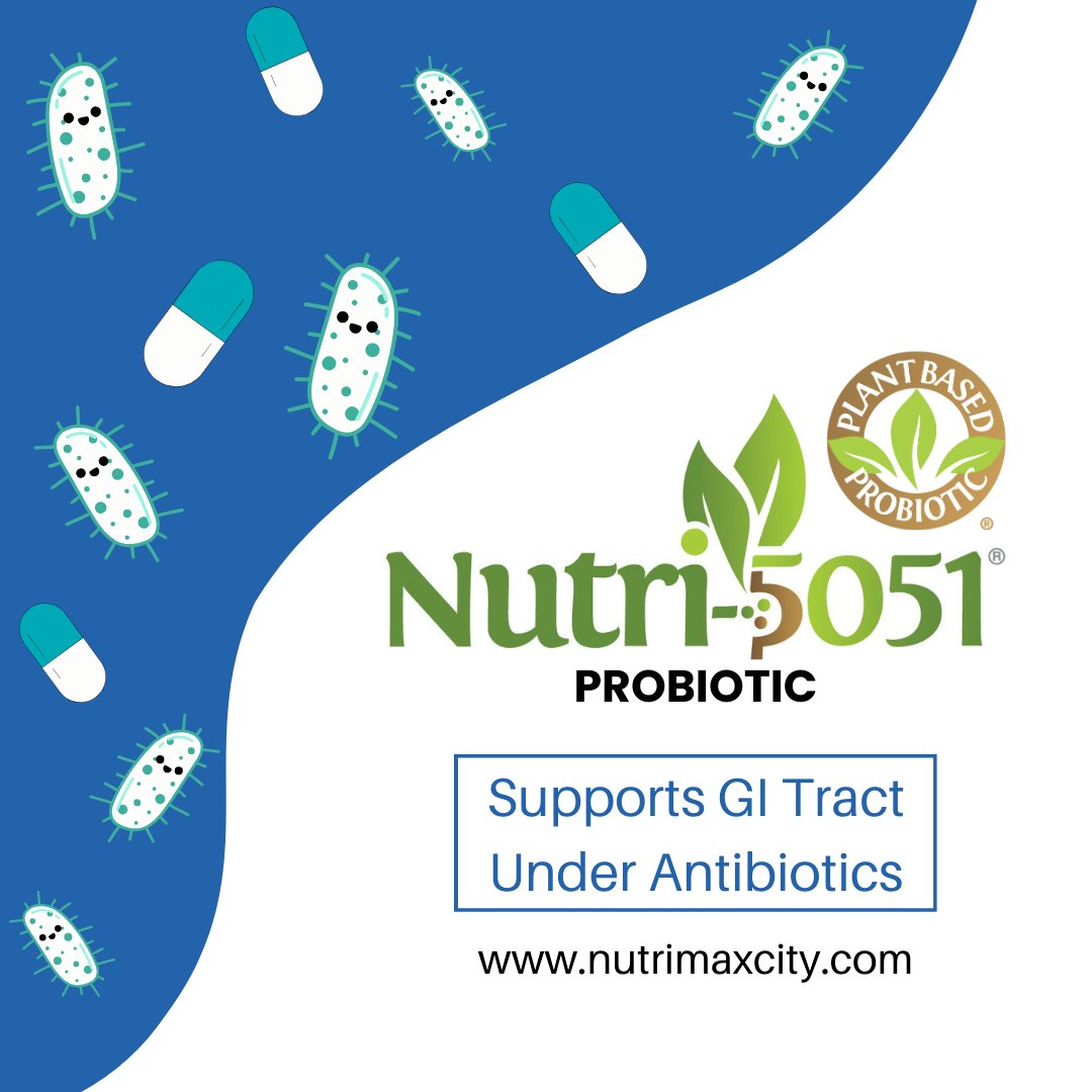 Imagilin's tweet photo. "Struggling with antibiotic-induced digestive issues? Try Nutri-5051® Probiotics! This patented, plant-based formula supports GI health even during antibiotic use. Visit https://t.co/HdIOhJRuLz and https://t.co/w4CjuqtICq for more.  #probiotics #health #nutrition #Imagilin" https://t.co/5hpgrhx0EM