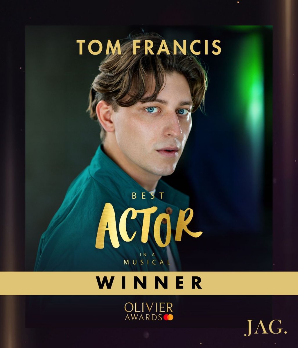 TOM FRANCIS (@realtomfrancis) wins the Olivier Award! Tom wins the award for BEST ACTOR IN A MUSICAL for playing the role of Joe in Sunset Boulevard. Casting by Stuart Burt. #tomfrancis #actor #stuartburtcasting @sunsetblvd