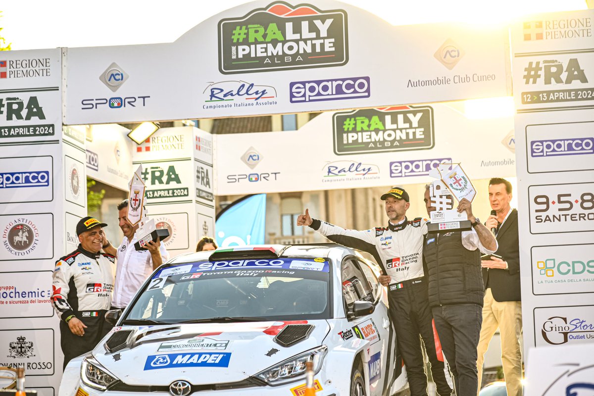 Winning on Italian asphalt at Rally Regione Piemonte with Giandomenico Basso, Lorenzo Granai and T-Racing 🇮🇹🏆👏

#ToyotaGAZOORacing #GRYarisRally2