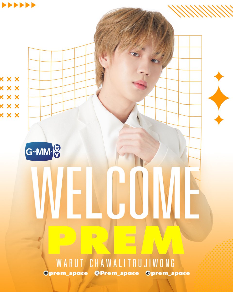 Welcome 'Prem-Warut Chawalitrujiwong' to GMMTV family. ✨ Instagram: prem_space X: prem_space Weibo: prem_space . #GMMTV