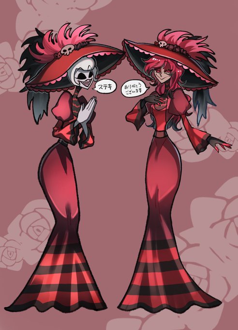 #HazbinHotelFanartロージーとアラスター(女性ver) 