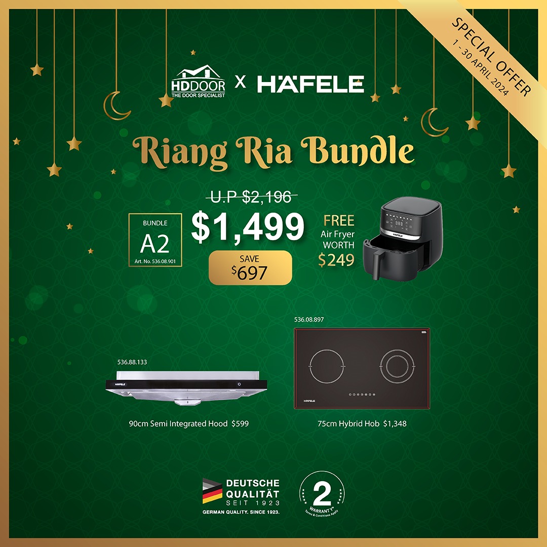 🎉 Celebrate the joy of Hari Raya with Hafele Kitchen Appliances! 🌙 Shop and save with our Riang Ria Bundle Promotion! 🛍✨ Don't miss our Riang Ria Bundle Promotion, offering special deals till April 30th. Hurry, it's a limited time offer! hddoor.com.sg/promotions/#BU…