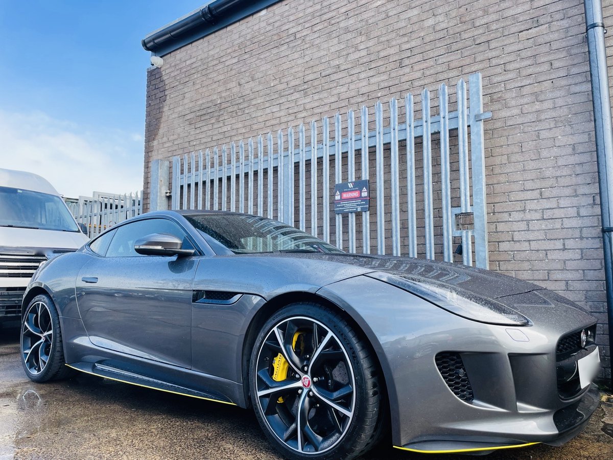 Bit of a looker! F Type R in for its annual service.  Loving the yellow detail ... ❤🚕

#jaguar #ftype #FtypeR #fastcars #independentspecialist #devon #southwest #jaguarspecialist
