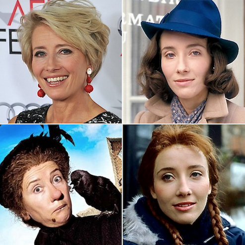 EMMA THOMPSON 65 Sense & Sensibility - Howards End The Remains of the Day - Henry V Nanny McPhee - Saving Mrs Banks In the Name of the Father - Cruella Harry Potter - Matilda the Musical Beauty & the Beast - Dead Again Love Actually - The Tall Guy Fortunes of War -Tutti Frutti