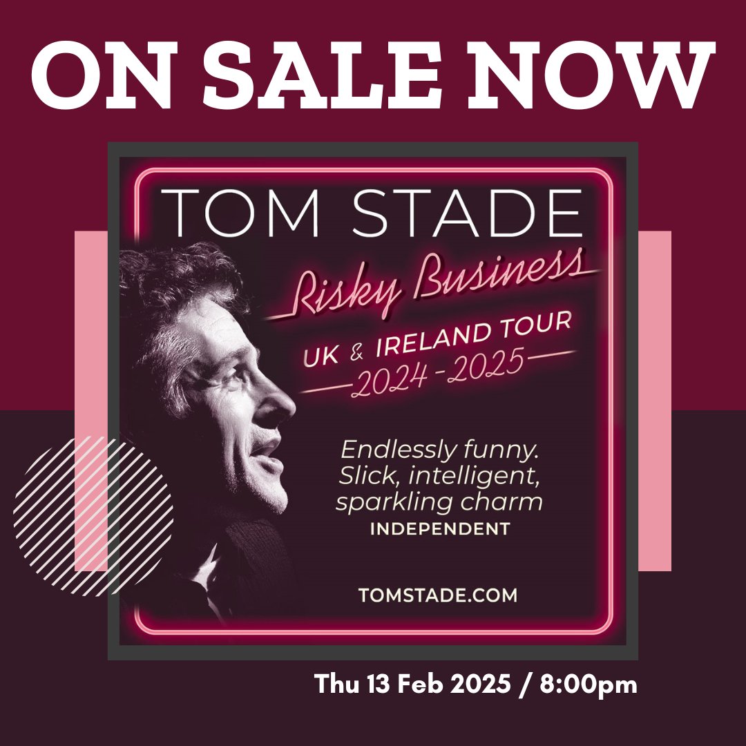 🎉 NEW SHOW ON SALE NOW! Direct from the Edinburgh festival, and his latest smash-hit nationwide tour, the legendary Canadian stand-up star is back on the road with a brand-new show. @TomStadeComic 🗓️Thu 13 Feb 2025 / 8:00pm 🎟️bwdvenues.com/whats-on/tom-s…