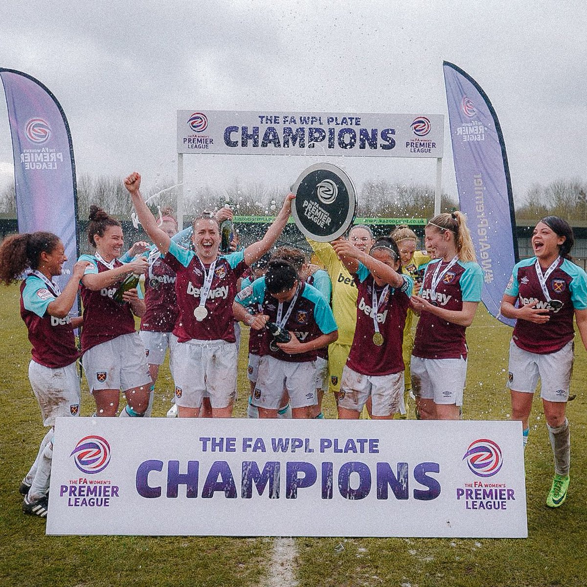 ⏪ 6 years ago today, West Ham United Ladies dominate with a 5-0 win over Luton Town to secure the WPL Plate! 🏆 #WHUWFC | #BarclaysWSL