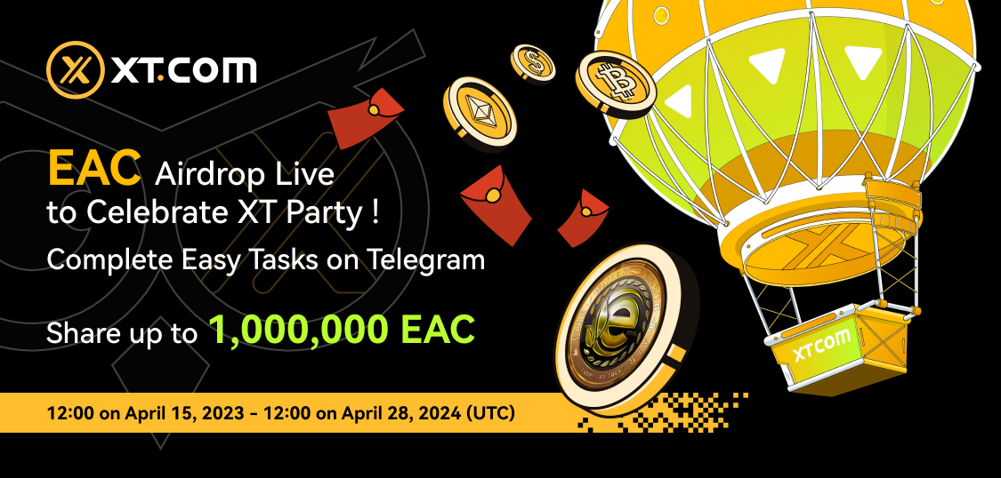 🎉 #EAC #Airdrop is Live to Celebrate #XTParty! 🔥 @earthcoinplus #Giveaway #XT ⏰ Time: 12:00 on April 15 - 12:00 on April 28, 2024 (UTC) 💰 Complete Easy Tasks on Telegram and share 1,000,000 EAC! 👉 Interact with 👉 @xt_airdrops_bot 👈 on Telegram! 𝗥𝗲𝗮𝗹-𝗧𝗶𝗺𝗲…