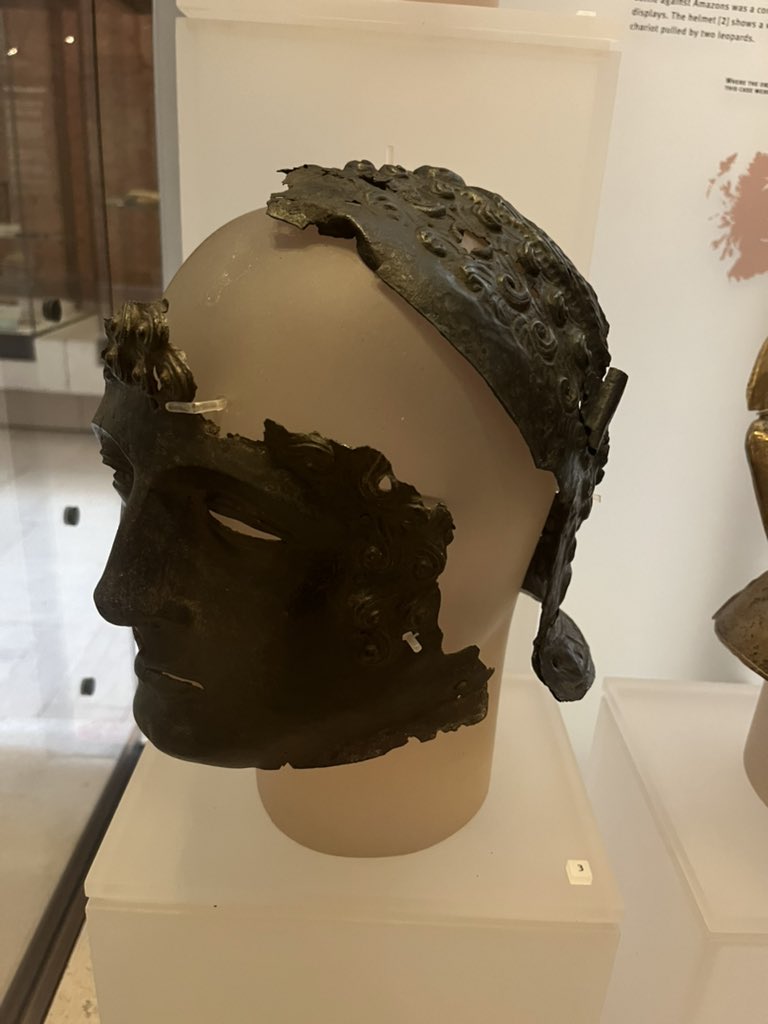 This is amazing! Roman cavalry helmets found during the early 20th century excavations at Newstead. Surely some event must have led to them being abandoned and not found for almost 2,000 years!