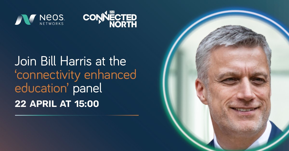 Join Bill Harris next week at Connected North for a panel discussion on 'connectivity enhanced education'. Where he'll be diving into how connectivity is shaping the future for the next generation of experts. See you there! #ConnectedNorth #Education #Connectivity #NextGeneration