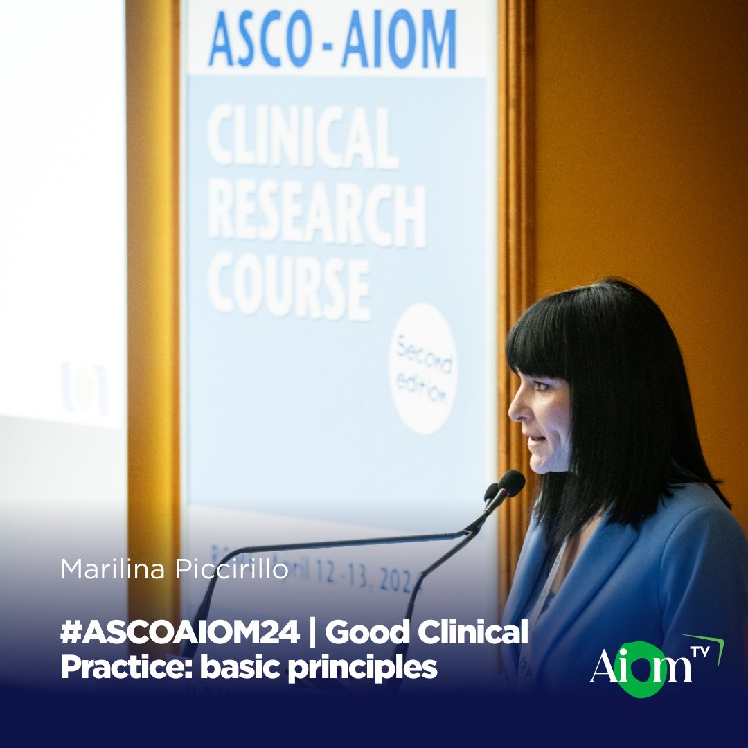 Marilina Piccirillo ha aperto la prima sessione dell’ASCO-AIOM International Clinical Research Course con la relazione “Good Clinical Practice: basic principles”. Ce ne parla in questo video: youtu.be/CkVwZ1gvkqA #ASCO #AIOM #ClinicalResearchCourse @ASCO