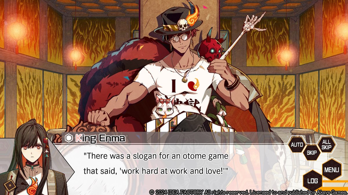 Enma is apparently otome fanboy, I wonder which game he's referencing here