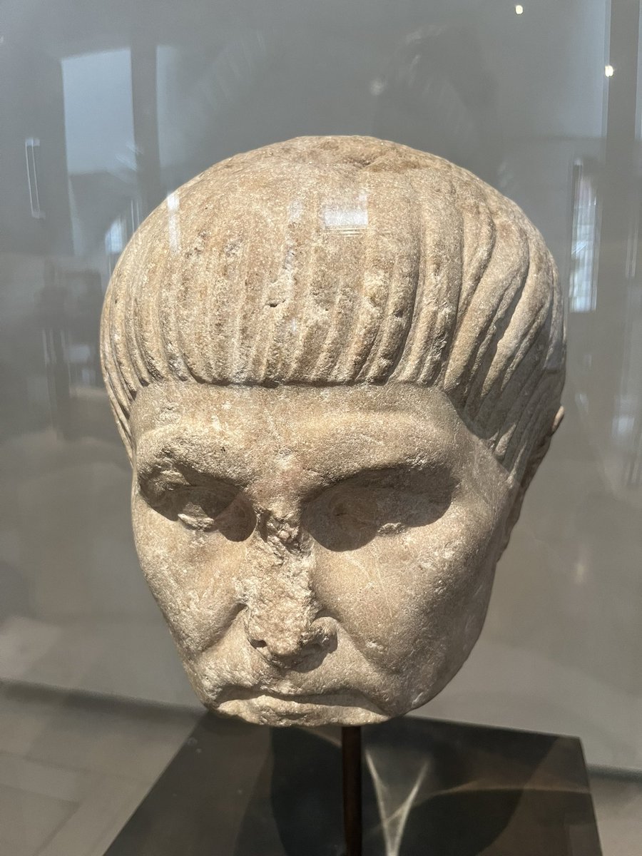 One of my favourite pieces, the Hawkshaw Head which was found in the middle of nowhere in the Scottish Borders. It may have been a prize and snatched from a Roman site. It’s suspected to be of a provincial governor