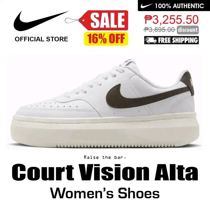 COURT VISION ALTA BUY HERE: invol.co/clkz8i2 Raise the bar with the Nike Court Vision Alta. The modern design combines leather on top with the perfect lift underneath. The elevated hoops look then crowns your feet with its ultra plush tongue. #Nike #NikePH #Shoes