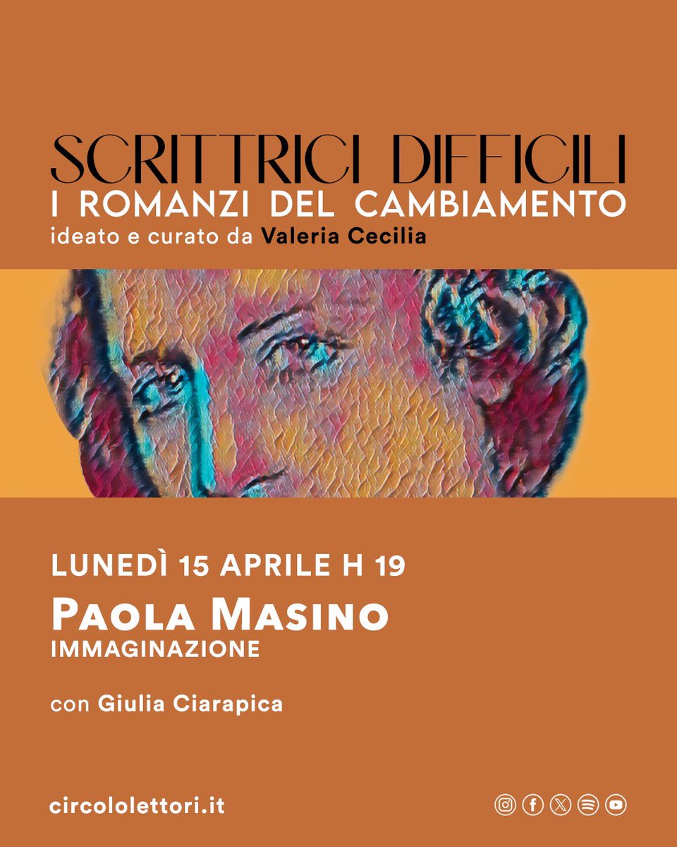 Stasera al @CircoloLettori di Torino per parlare di Paola Masino: sempre grazie a @valeria_cecilia per avermi coinvolta nel suo progetto #ScrittriciDifficili Ci vediamo alle 19 👇🏻