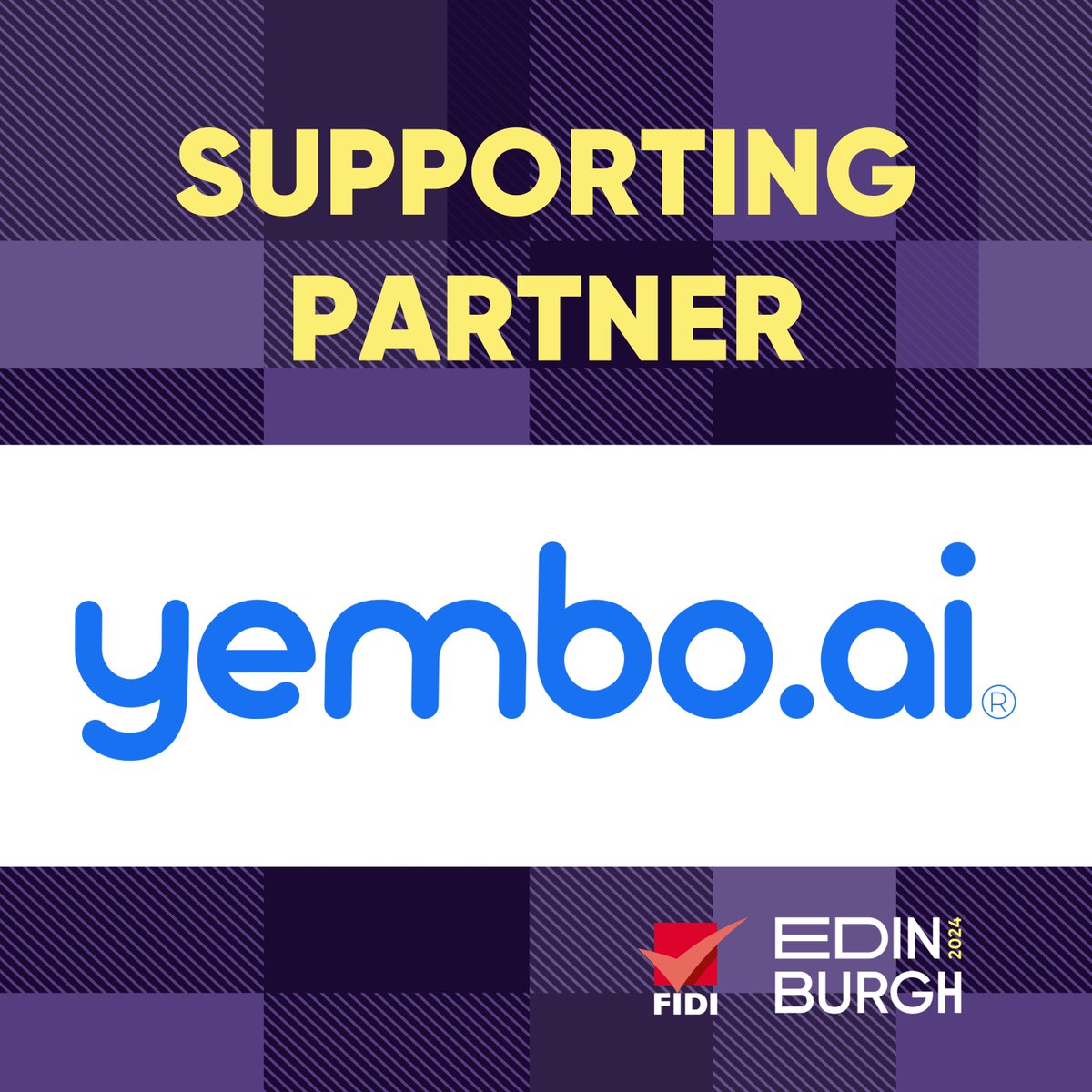 🌍 #2024FIDIconference: Thank you, @yemboai, for being a partner of the 2024 FIDI Conference in Edinburgh! 📱Get the app to connect with attendees, book meetings & view your agenda : 🔶 Googe Play Store ➡ lnkd.in/e86wv6Jv 🔶 Apple App Store ➡ lnkd.in/e7XJ6xun