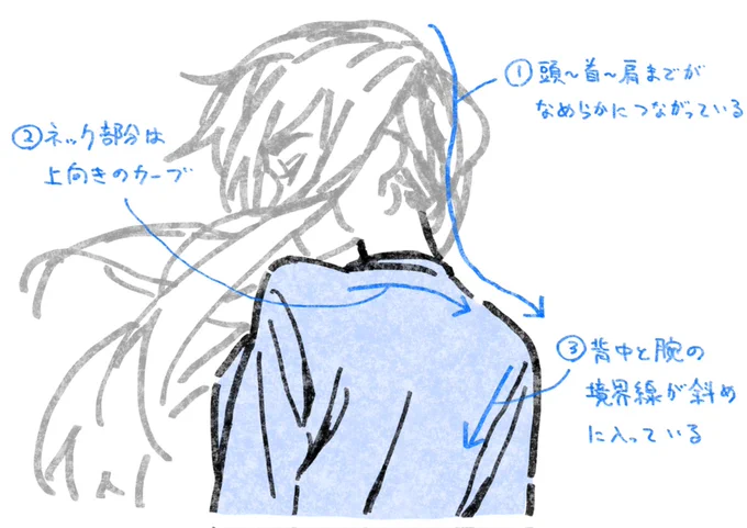 【脱初心者】背中を描くときのポイント。  