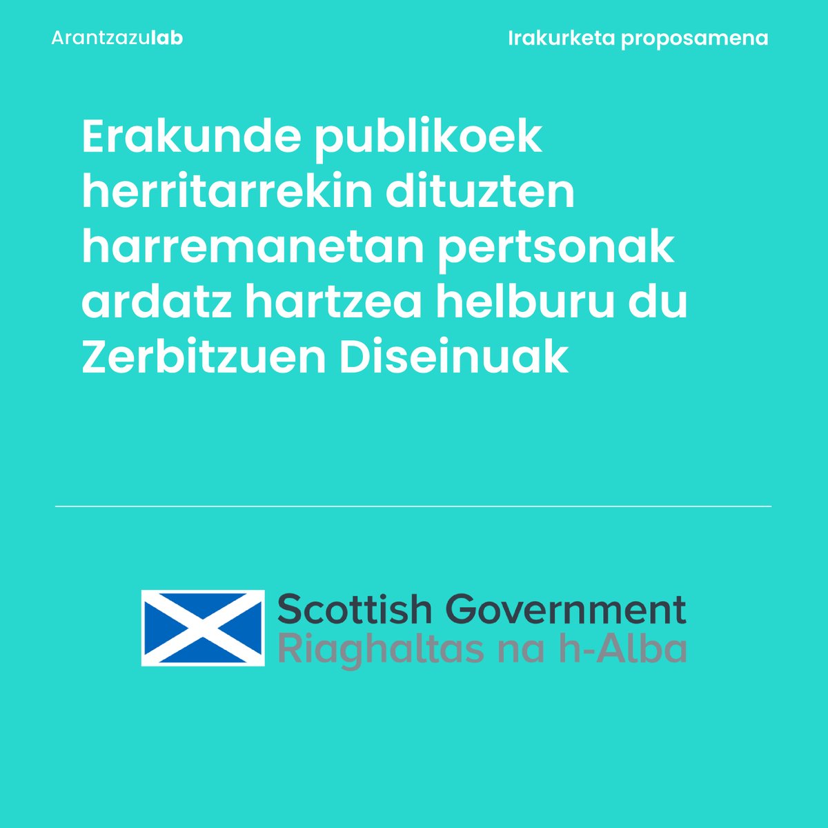 📚Erakunde publikoek herritarrekin dituzten harremanetan pertsonak ardatz hartzea helburu du Zerbitzuen Diseinuak. Eskozian urteak daramatzate hori praktikara eramaten eta egindakoa inspiraziorako adibide interesgarria da: 🔗labur.eus/C6QUz #IrakurketaProposamena