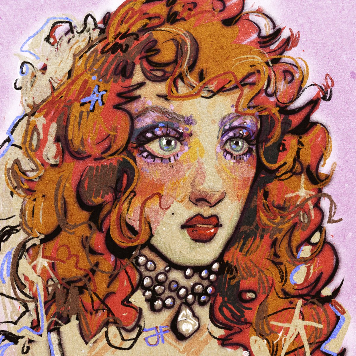 sspringjamz's tweet photo. call her the midwest princess!! 

#ChappellRoan #art https://t.co/xqRGed92Lq
