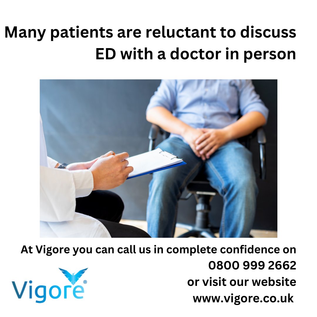 #erectiledysfunction is common yet under-reported due to the stigma surrounding it. Vigore offers pill-free longer-term shockwave treatment. Call us in confidence on 0800 999 2662 or vigore.co.uk #ed #health #menshealth #stigma #selfcare #selflove #relationship