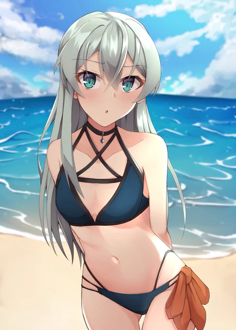 #気温が高いので気が早いが水着絵が見たい 