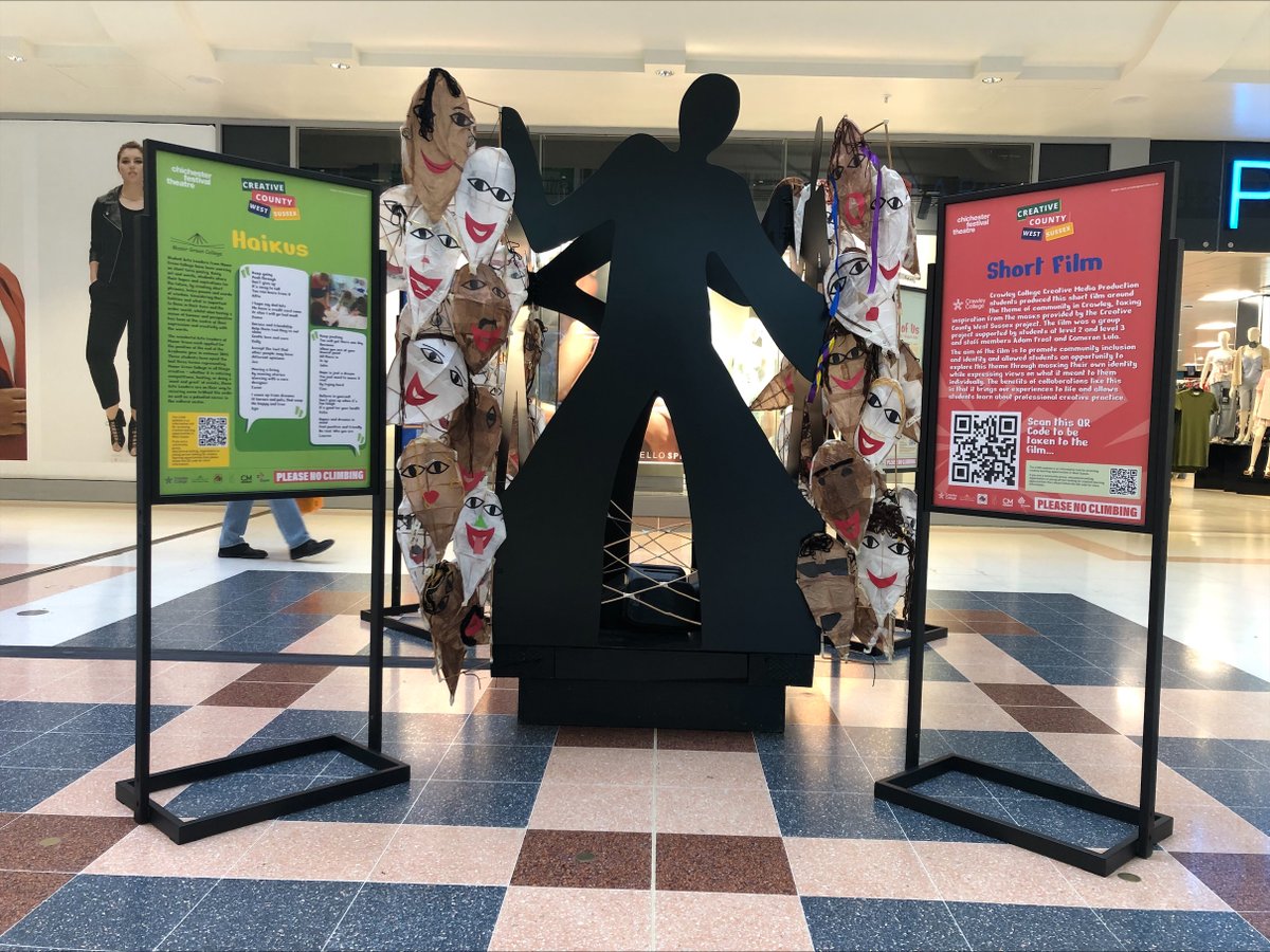 And that's a wrap! Today is the last day you can spot the wonderful 'Best of Us' project in the County Mall. A fantastic collaboration between Crawley College, @ChichesterFT and @CreativeCountyW. Shout out to our students for producing an amazing short film 😄📽️ #MadeAtCrawley