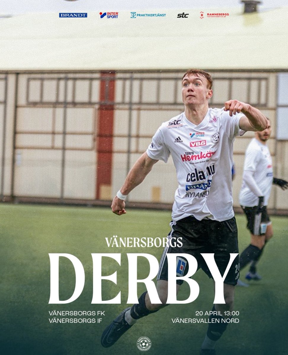 VÄNERSBORGSDERBY!
Denna veckan är det dags för årets första Vänersborgsderby. Boka upp lördag i kalendern och kom till Vänersvallen, vi ses där!