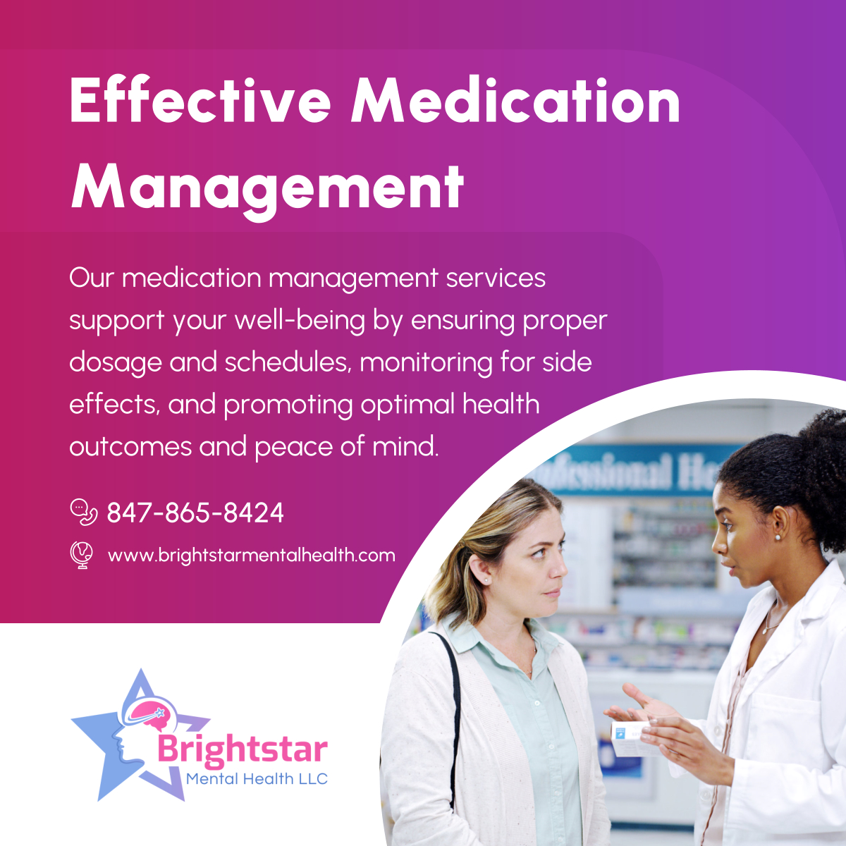 Discover how our medication management services streamline your treatment, helping you stay on track toward better mental health. Contact us today! 

#IllinoisTherapist #ChicagoTherapy #MedicationManagement