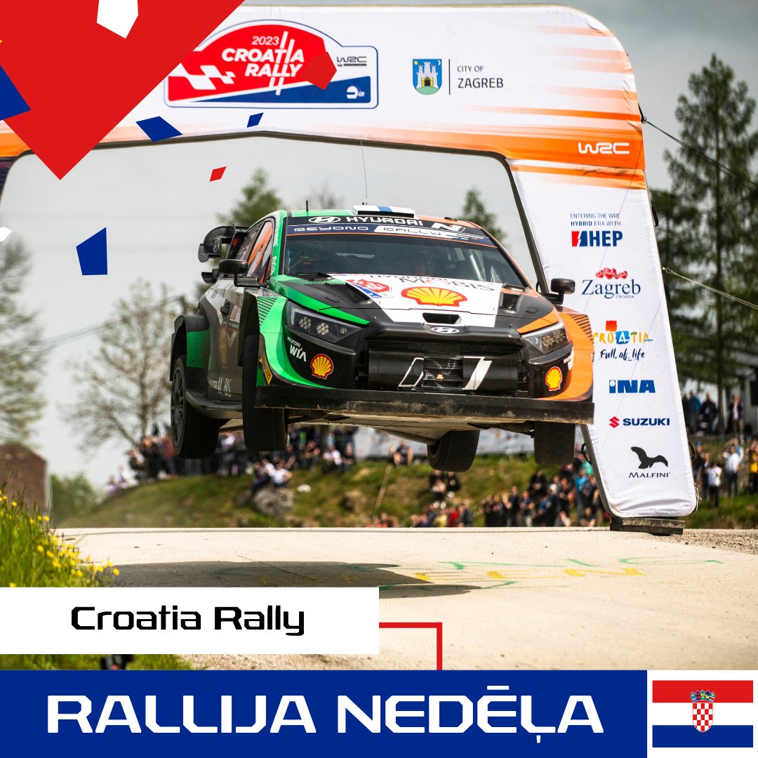 Rallija nedēļa Horvātijā! 🇭🇷 Šajā nedēļā Horvātijā risināsies 2024. gada FIA pasaules rallija čempionāta posms. Horvātijas rallijs būs pilnīgs pretstats iepriekšējam posmam Kenijā - neparedzamos grants ātrumposmus nomainīs asfalta ātrumposmi! 🚦 #WRC #CroatiaRally