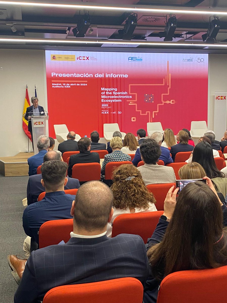 🆕Today we are hosting the presentation of the 'Mapping of the Spanish Microelectronics Ecosystem', carried out by @AMETIC_es with the support of @ICEX_#InvestInSpain, in its English version.