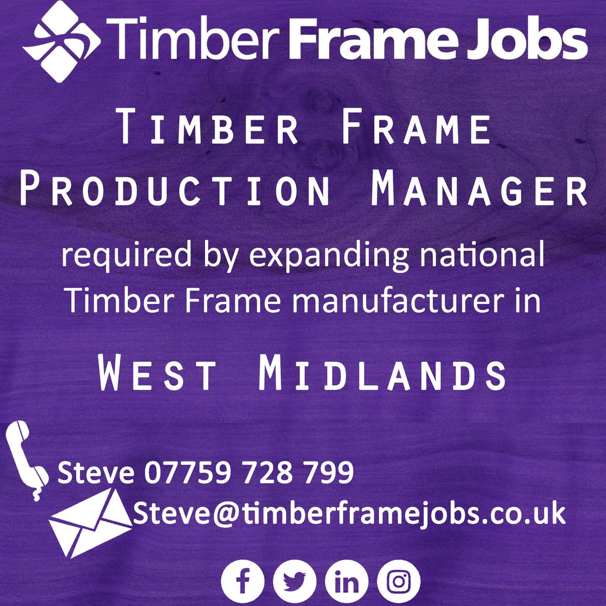 Timber Frame #ProductionManager required by this expanding national #TimberFrame company in the West Midlands. Many other #TimberFrameJobs avail in the UK & IRE

#TimberEngineering #TimberEngineeringJobs #ProductionJobs #ProductionManagerJobs #WestMidlands #WestMidlandsJobs