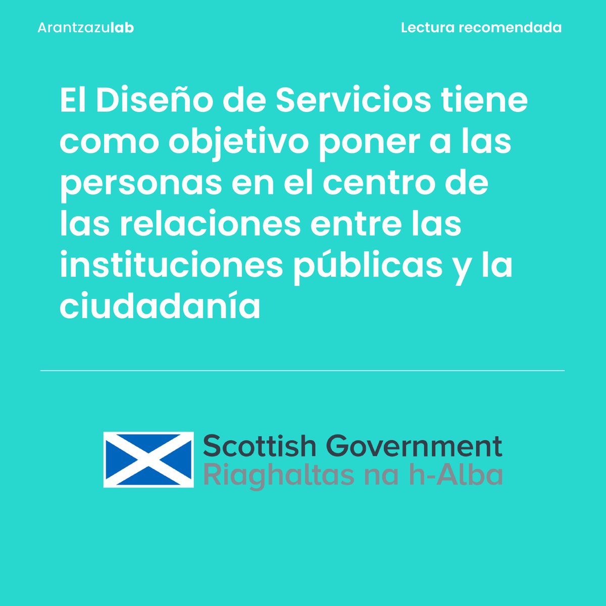 📚El Diseño de Servicios tiene como objetivo poner a las personas en el centro de las relaciones entre las instituciones públicas y la ciudadanía. En Escocia llevan años llevándolo a la práctica y es un ejemplo a explorar: 🔗labur.eus/C6QUz #LecturaRecomendada