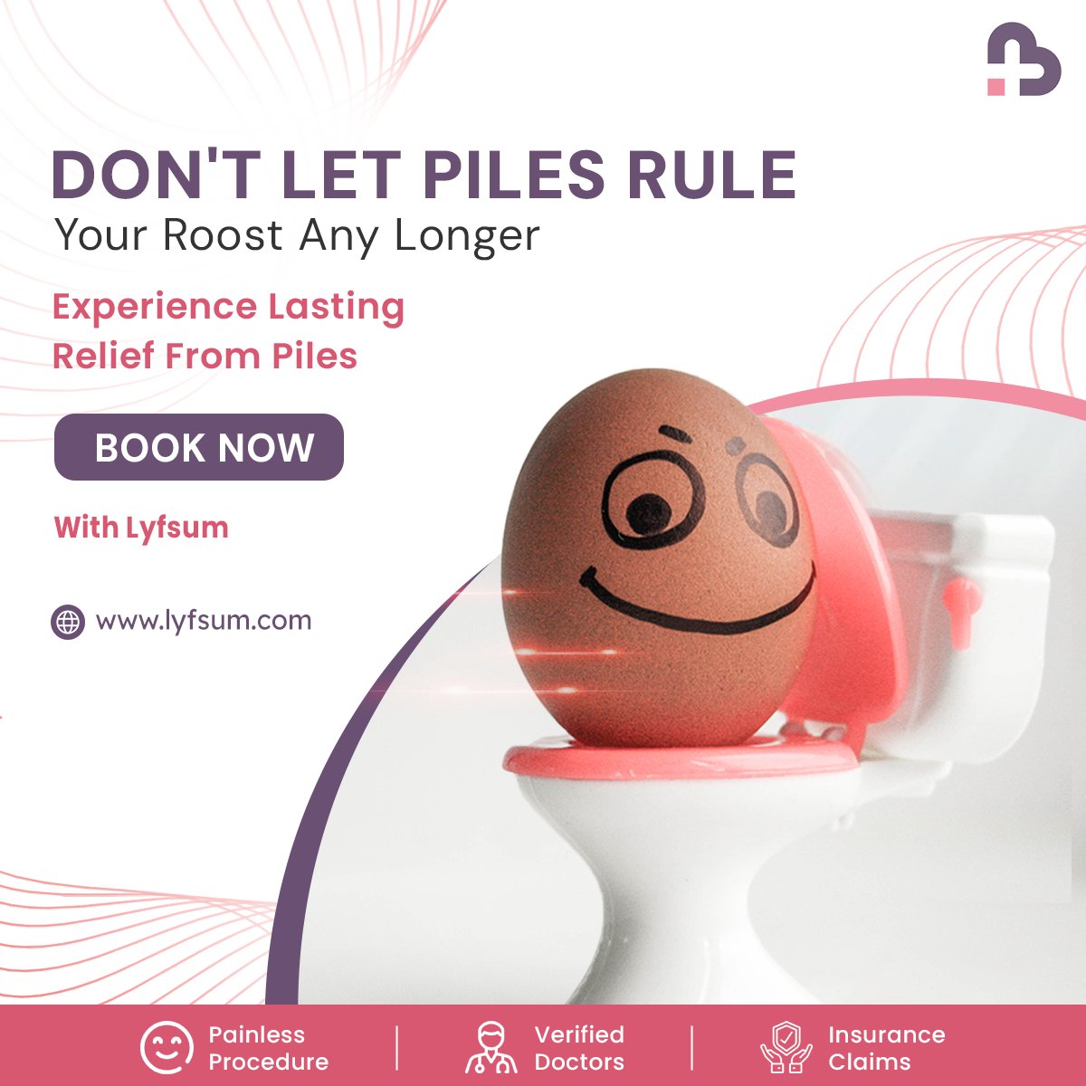 Take back control of your life from the discomfort of piles. Discover long-lasting relief with Lyfsum.

Schedule your appointment now.
Click on the link: lyfsum.com

#lyfsum #LyfsumCare #HealthForAll #indiandoctors #PILES #pilesrelief #PilesSurgery #pilestreatment