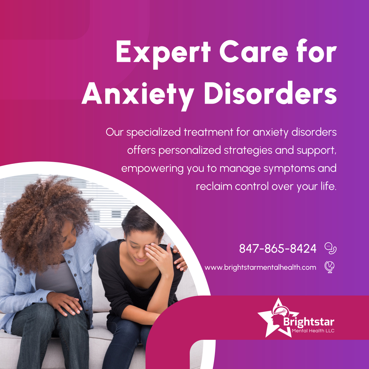 Uncover how our expert care for anxiety disorders provides the tools and guidance you need to overcome challenges and thrive. Contact us today! 

#IllinoisTherapist #ChicagoTherapy #Anxiety