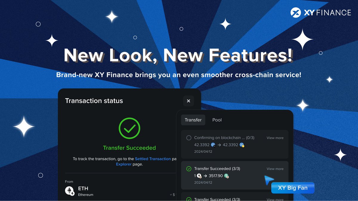 ✨Elevate your #XYFinance experience with a suite of exciting updates!

🌈Experience a revamped Swap & Pool interface and explore new frontiers with our brand-new Events & Explorer pages!

👇👇Check out what is the difference👇👇