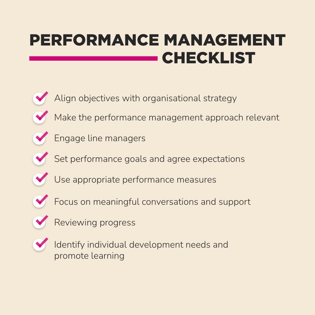 ⬇ Performance Management Checklist ⬇ 📣 CMI members have access to more on this topic via ManagementDirect: bit.ly/4cXdc2g. Interested in becoming a member? Reply below!