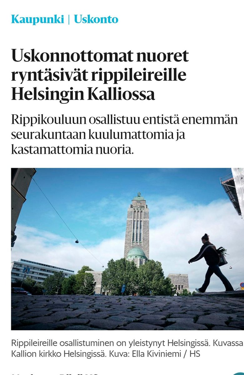 Tämä on kyllä hieno uutinen! Sama havaittavissa monissa Helsingin seurakunnissa 🙏

Toki rippileirin käy Helsingissä pienempi osa kuin aiemmin. Kristinusko on silti monille edelleen relevantti vaihtoehto 😊
#kirkko
<a href="/kirkko_evl/">Suomen ev.lut.kirkko</a>