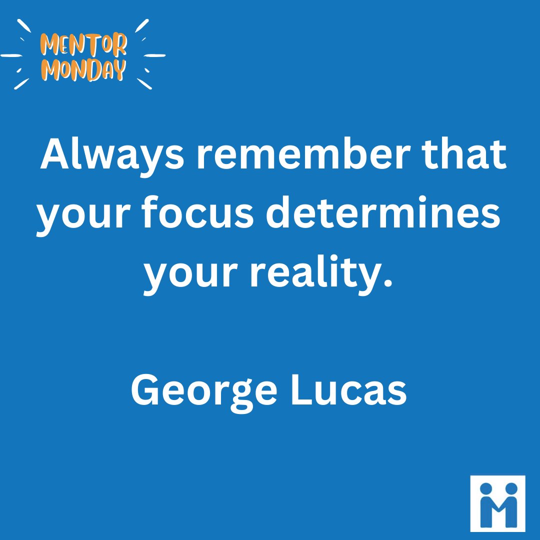 What we focus on directs our attention and can shape our reality. As educators, ensuring they we're taking care of ourselves physically, emotionally, and mentally can help us maintain the energy and perspective needed to be effective in our work supporting students. #MentorMonday