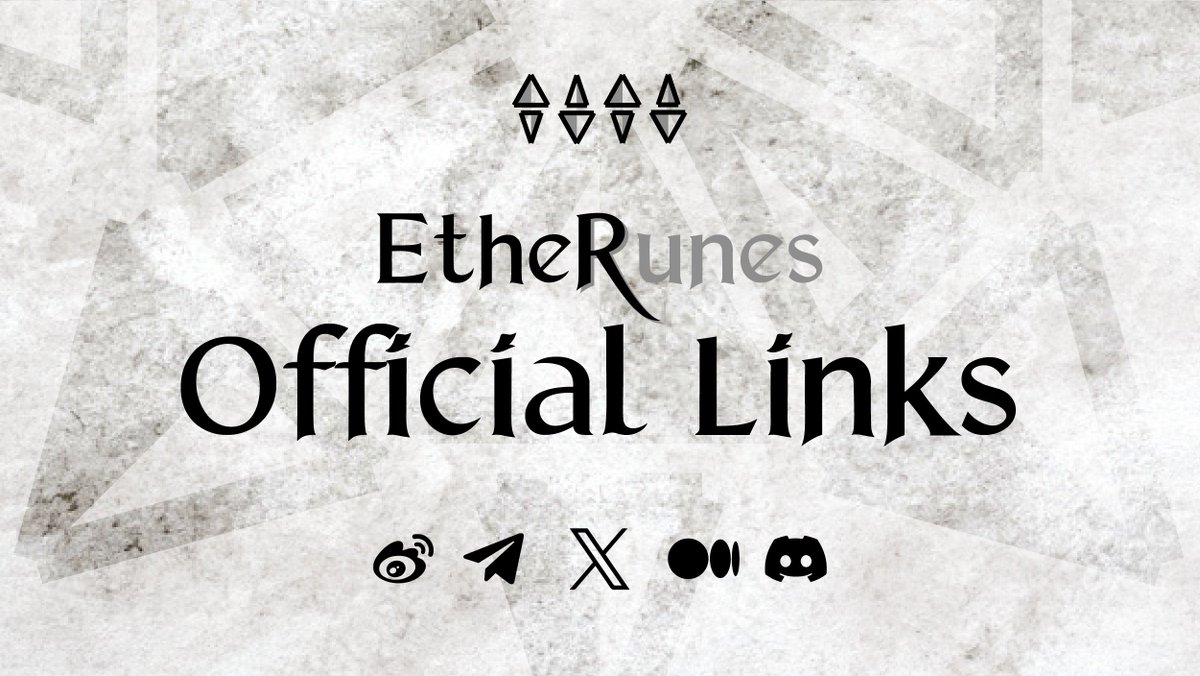 EtheRunes's tweet photo. Explore our official links for the latest updates: 

Website: https://t.co/MS4YSpRIL3 
X: https://t.co/BleLLGtvFl 
Telegram: https://t.co/fJIv9Q7ucl 
Medium: https://t.co/FL4iOkctDE 
Discord: https://t.co/TF2SiVgvDg 
Weibo: https://t.co/3jRgaTLA3r 

🚨 Be aware of scams 🚨 https://t.co/oY6eGfV0EF