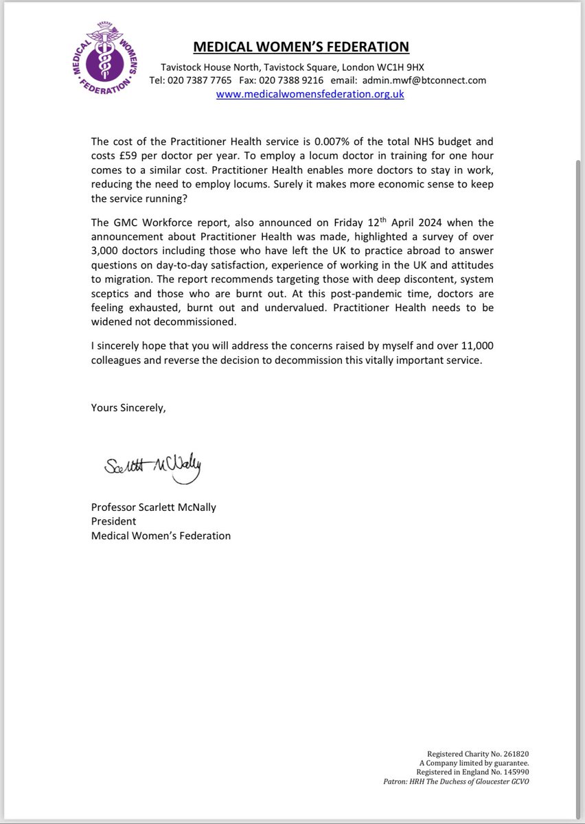 We have written to @AmandaPritchard and @VictoriaAtkins about our concerns that @NHSEngland is decommissioning @NHSPracHealth services. We are concerned about the effect on ALL staff, and particularly concerned that women and IMG doctors will be disproportionately affected