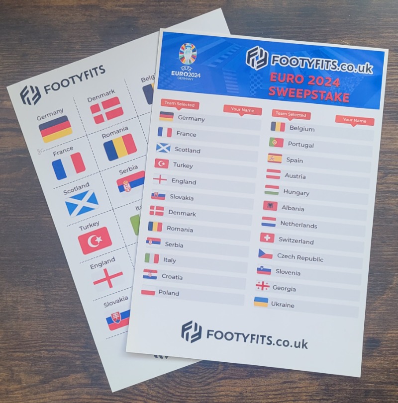 Get Euro2024 Ready with our very own Sweepstake Kit!

Only £2.99! 🤝

Get Yours here 👇

footyfits.co.uk/products/euro-…

#PUFC #PAFC #PVFC #Pompey #PNEFC #QPR #ReadingFC #RAFC #RUFC #WeAreSalford #UTI #SUFC #SWFC #Salop #SaintsFC  #SCFC #SAFC #Swans #STFC #THFC #TRFC  #WBA #WHUFC