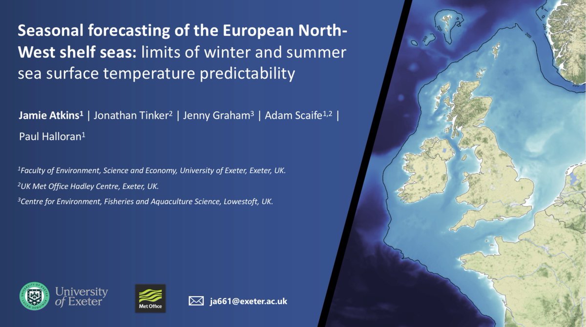 tkinsJamie's tweet image. At #EGU24 this week - come along to my talk on seasonal forecasting of European shelf seas (Friday 11:20am room 0.31/32, session CL4.3) if you just can't get enough of near-term climate prediction and/or marine applications!