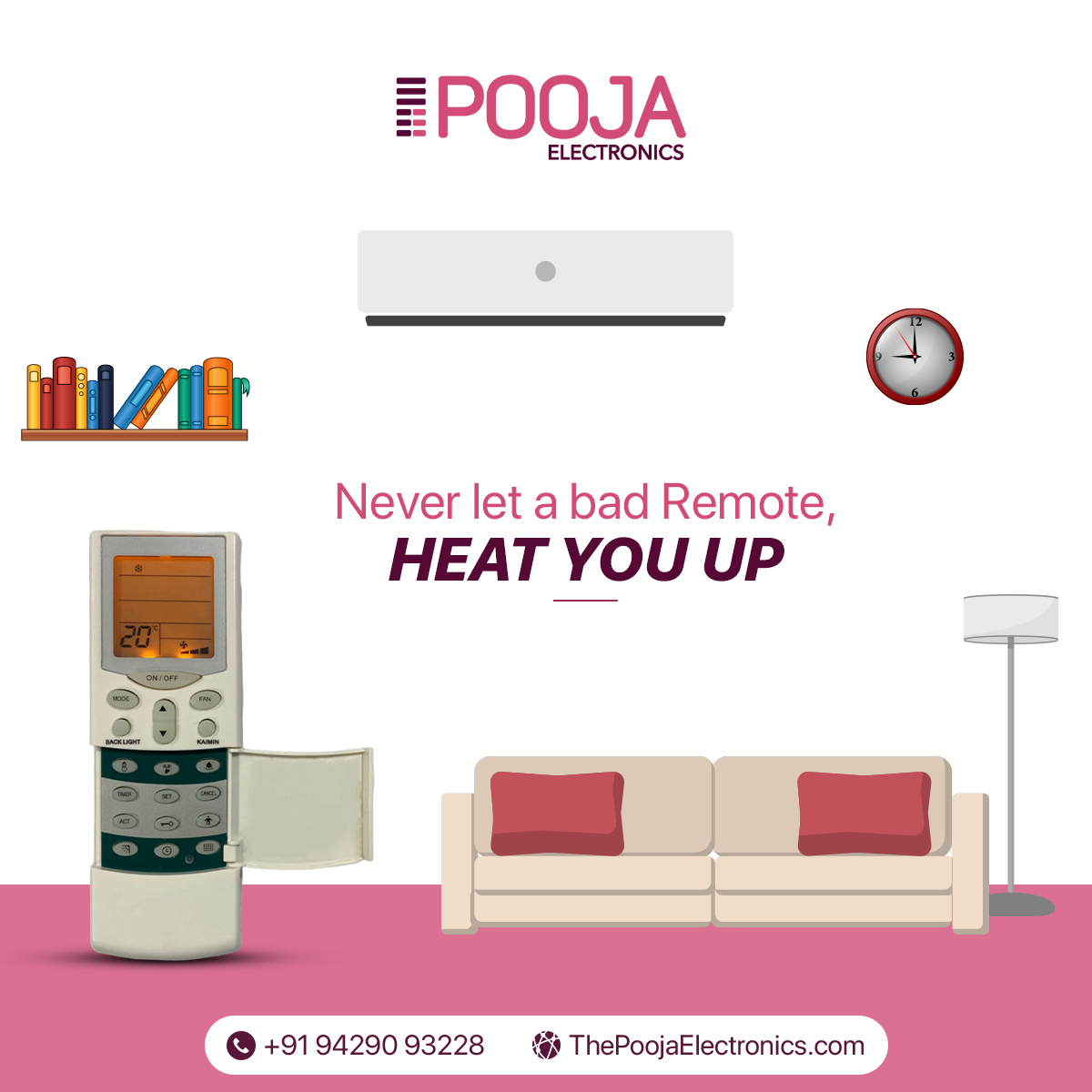 Stay cool and in control with our reliable remotes. Never let a bad remote ruin your day!
.
#poojaelectronics #RemoteReliability #RemotePeace #tvremote #acremote #caraudioremote #TimeSavingSolution #SeamlessConnectivity #DigitalEntertainment #connectivity #homeentertainment