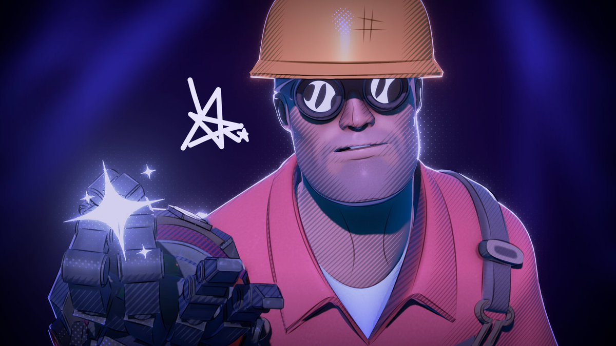 {Blender} Imaginary technique: deep commitment to purple. #3dart #3dartwork #art #tf2 #TeamFortress2 #tf2engineer #Blender3d #blender #b3d