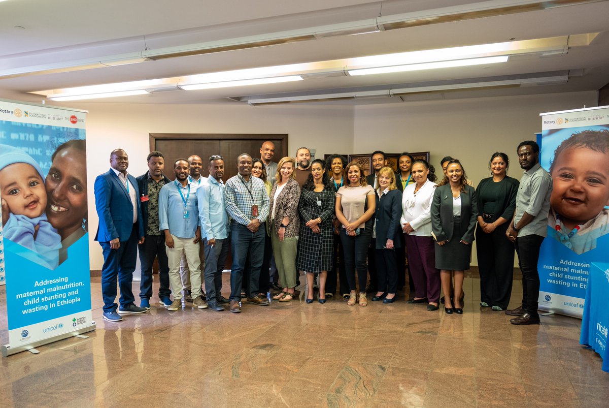 Today, @FundNutrition, @EleanorCrookFdn, @FMoHealth, @MoF_Ethiopia & UNICEF sit together to enhance nutrition interventions that aims to address maternal malnutrition, childhood wasting & stunting in Ethiopia. Thank you @FundNutrition, @TheENDFund & @Rotary for your support.