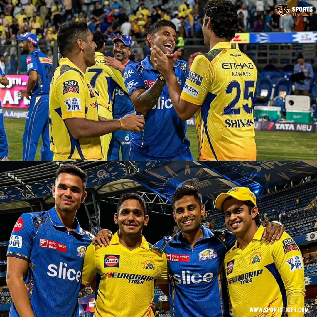 The_SportsTiger's tweet photo. Mumbai Boys 💙💛
📷: CSK
#MIvCSK #CSKvMI #IPL2024 #TATAIPL2024 #SKY #ShivamDube #TusharDeshpande #ArjunTendulkar #PrashantSolanki https://t.co/Lf5xHNPlyu