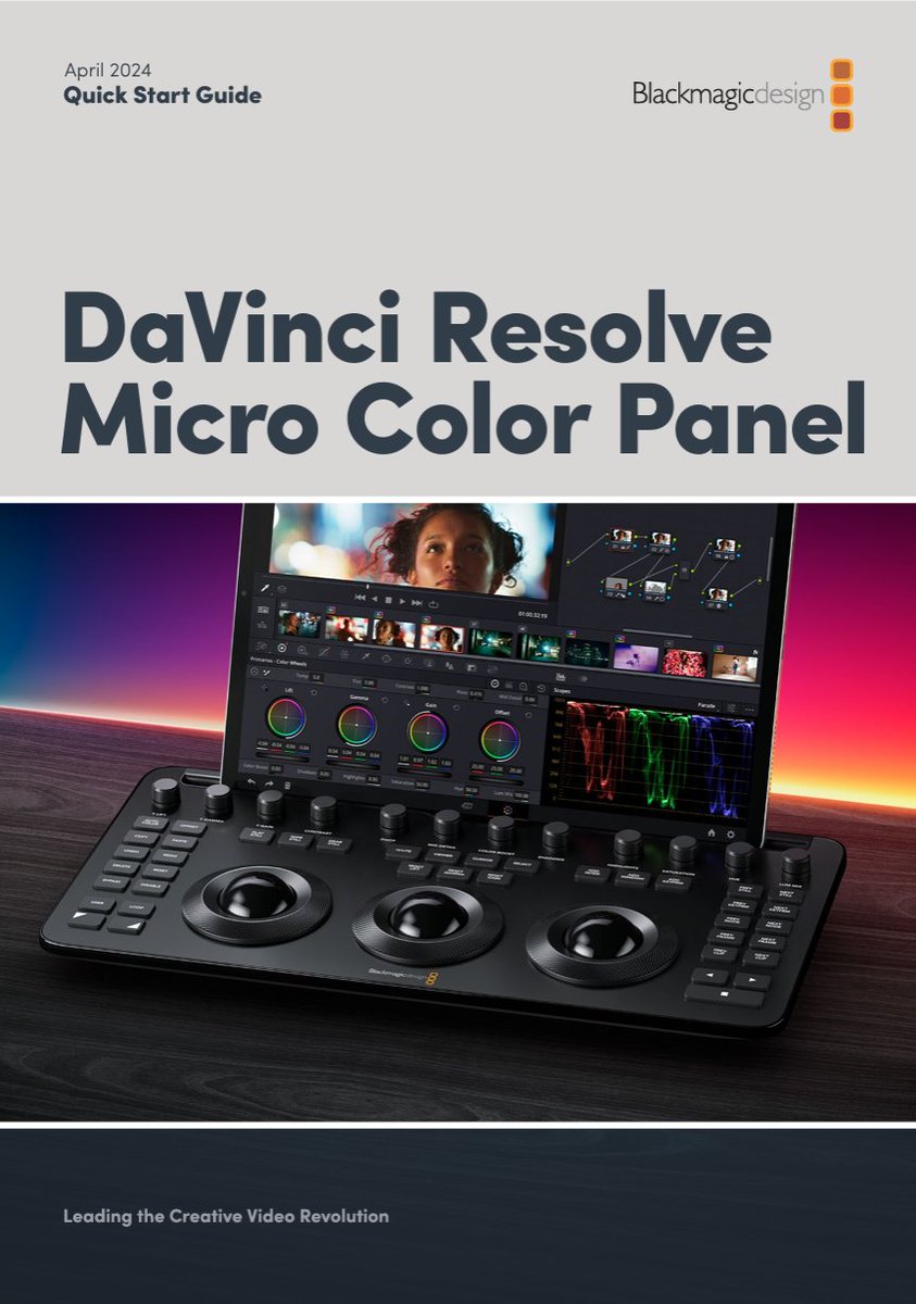 「DaVinci Resolve Micro Color Panelクイックスタートガイド」が公開されました！
気になっている方はご確認を！
BlackmagicDesign社のサポートサイトから！
blackmagicdesign.com/jp/support/
#DaVinciResolve #ダビンチリゾルブ