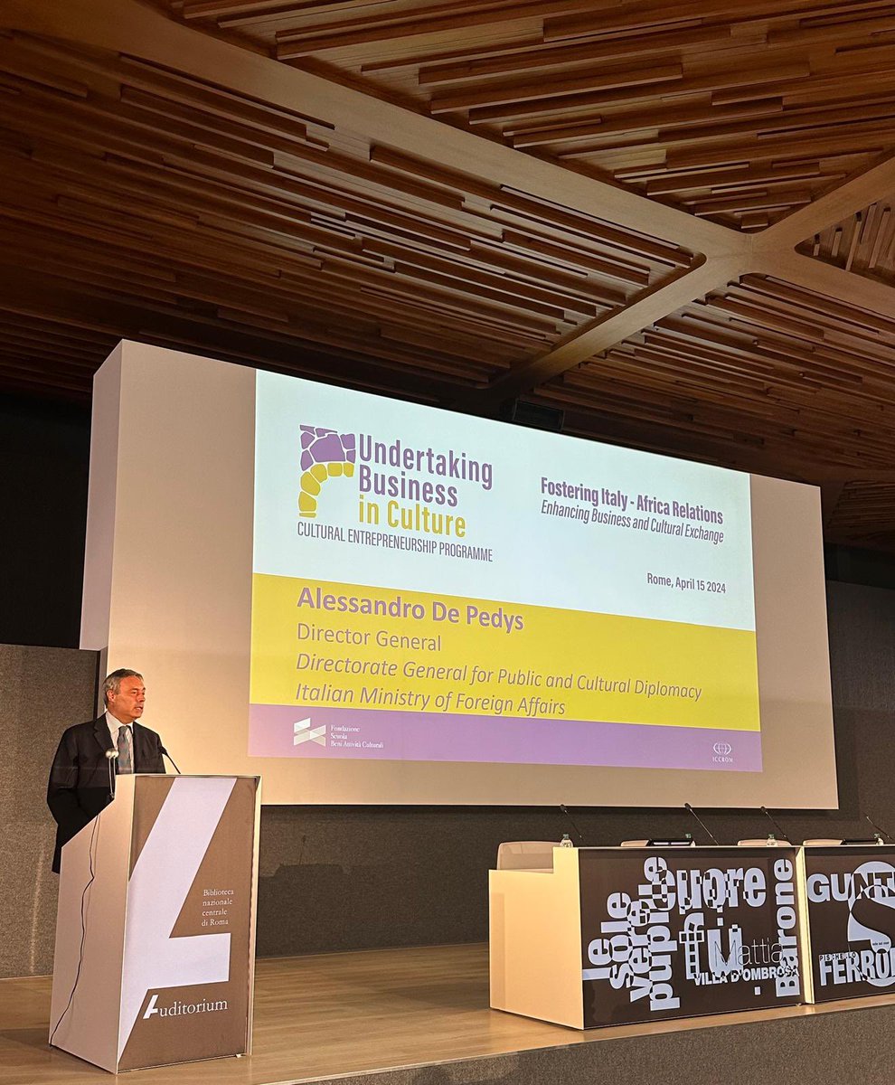 Alessandro De Pedys (@depedys) on Twitter photo Ricerca, formazione, protezione del patrimonio culturale, sviluppo delle imprese culturali sono gli assi portanti della nostra #DiplomaziaCulturale in #Africa Se ne è parlato oggi a <a href="/bnc_roma/">BibliotecaNazionale</a> assieme a @fsbac e <a href="/ICCROM/">ICCROM</a> in occasione della Conferenza #FosteringItaly-AfricaRelations Ricerca, formazione, protezione del patrimonio culturale, sviluppo delle imprese culturali sono gli assi portanti della nostra #DiplomaziaCulturale in #Africa Se ne è parlato oggi a <a href="/bnc_roma/">BibliotecaNazionale</a> assieme a @fsbac e <a href="/ICCROM/">ICCROM</a> in occasione della Conferenza #FosteringItaly-AfricaRelations