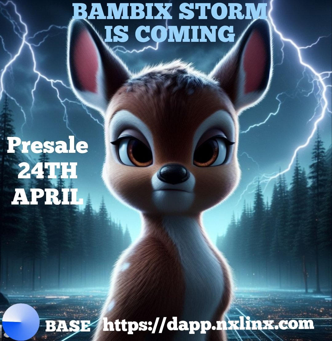 #Bambix #Crosspad #Nexlinx #Base Platform: dapp.bansclaw.io Presale Date: 24.04.2024 🕒 Presale Time: 15:00 pm UTC 💸Total Supply : 1 B 💰 Presale Price: .0009 $ 💰Listings Price:.001$ 🔒 Parent Chain of Token : Base Chain ⛓️ Available chain : BASE AND BSC